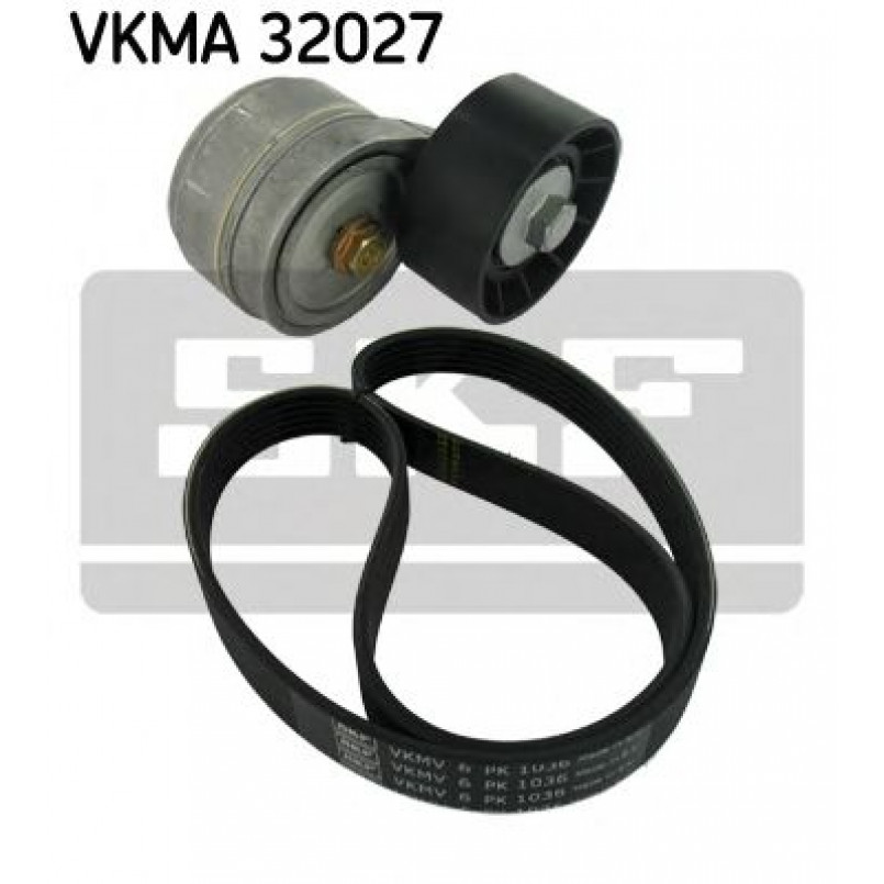 VKMA 32027 SKF Комплект доріжкового ремня (ролик, ремінь)
